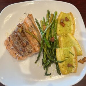 Grilled Salmon Over Veggies